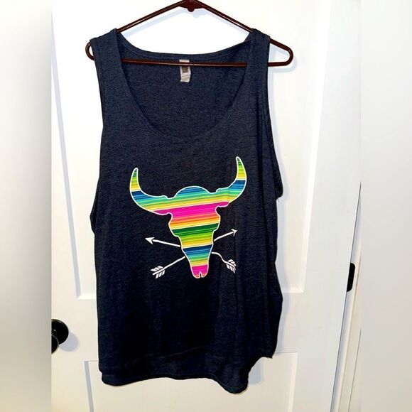 INSTANT MESSAGE BRAND WOMENS WESTERN TANK TOP - Picture 1 of 2